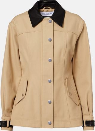 Veronica Beard Giacca Talla in cotone con pelle