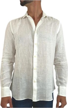 Saint Barth Pamplona Shirt - Heren - Casual Overhemden - Wit - 2XL - Linnen - Overhemden