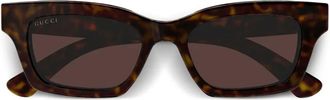 Gucci Occhiali da sole squadrati - Marrone