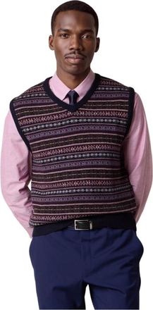 Brooks Brothers Gilet a maglia Fair Isle - - Knitwear - Uomo - Multicolore - M