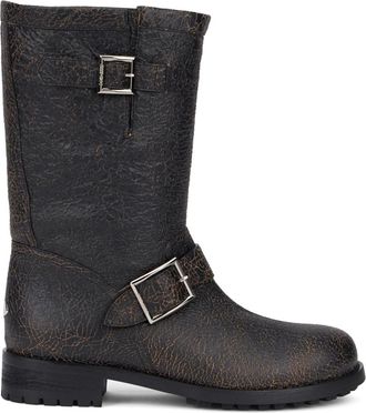 Jimmy Choo London Schoenen, Dames, Zwart, 37 EU, Leer, Biker MID