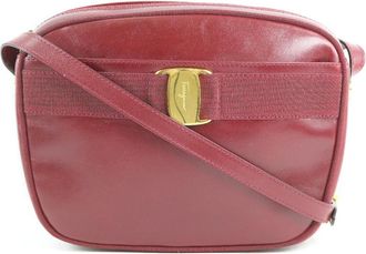 Ferragamo Vala Red Leather Handbag (Pre-Owned)
