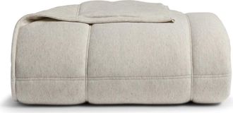 Parachute Cotton & Linen Blend Jersey Quilt in Heathered Oatmeal at Nordstrom, Size Full