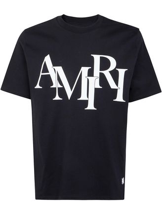 Amiri Amiri Staggered Logo Tee