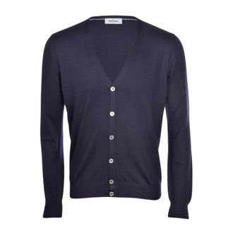 Gran Sasso V-hals vest - Heren - Truien - Blauw - Maat: L Zijde