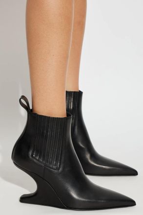 Rick Owens Heeled Ankle Boots Cantilever 8, Womens, Black