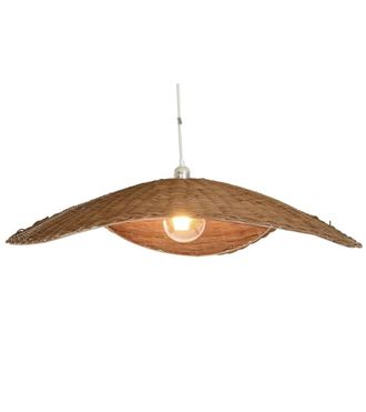Home Heavenly L&aacute;mpara de techo balinesa de rat&aacute;n natural 79 cm di&aacute;metro