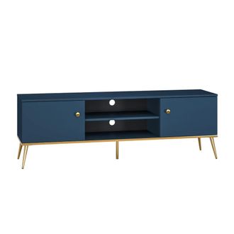 Petits Meubles Mueble tv 2 puertas 160 cm melamina azul