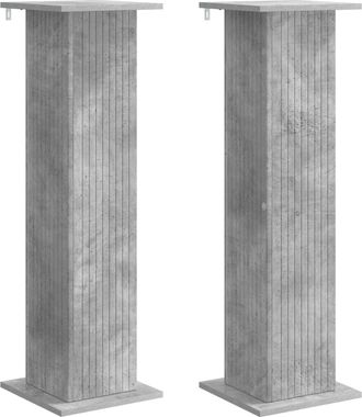 vidaXL Soporte De Plantas 2 Uds. Gris Hormig&oacute;n 30,5 X 30 X 100,5 Cm Vidaxl