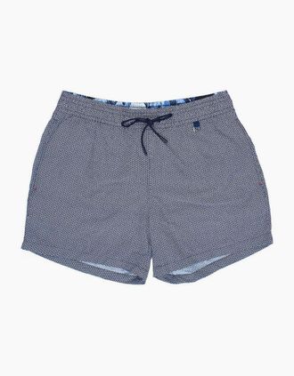 HOM Hom Mens Topaz Swim Shorts, Navy / White - Grey - Size: 37/36/32