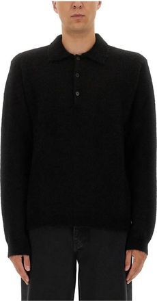 Sunflower Mohair Polo - Heren - Ronde hals truien - Zwart - L - Truien & Vesten
