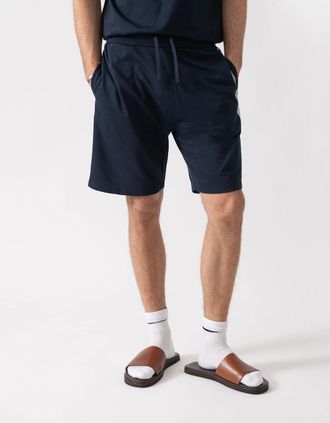 HUGO BOSS Mens BOSS Orange Authentic Mens Loungewear Shorts with Stripe and Logo - Dark Blue 405 - Navy - Size: 35/34/32