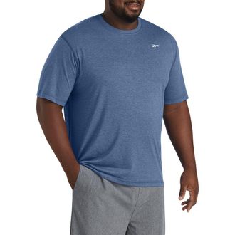 Reebok Performance Jersey Tech T-Shirt in Shadow Blue Heather at Nordstrom, Size 1X Big