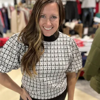 THML Clothing Tinsel & Tweed Sweater In Black/white
