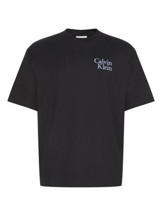 Calvin Klein logo T-shirt - men - Cotton - L - Black
