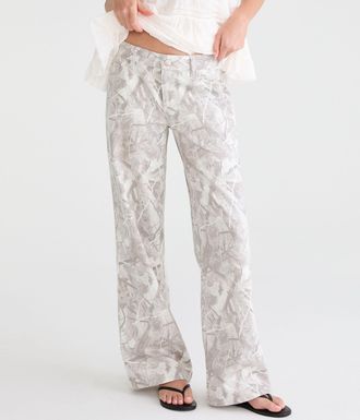 A&eacute;ropostale Low-Rise Baggy Wide Leg Forest Camo Jean