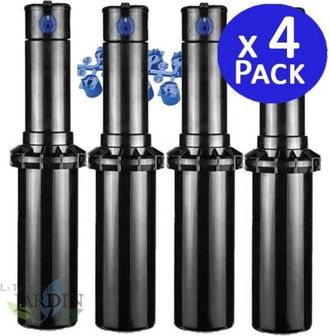 Hunter Pack 4 Aspersor De Riego Hunter Pgp-04 3/4 Alcance 6,4 A 15,8 Metros Aspersor Emergente Turbina Ajustable Pgp Ultra