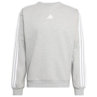 adidas Essentials 3-Stripes Fleece Sweatshirt Pullover f&uuml;r Herren | grau
