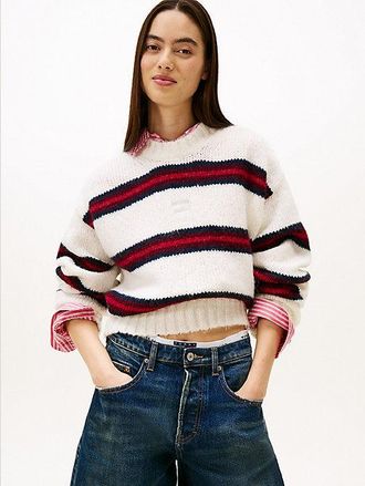 Tommy Hilfiger Tommy Badge Stripe Relaxed Jumper