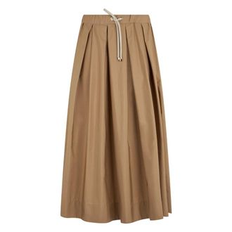 Max Mara Midi Skirts, female, Brown, Size: 2XS Pineta Pleated Midi Skirt