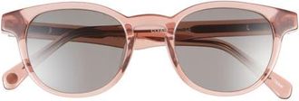 Eyebobs Clearly 46mm Round Polarized Sunglasses in Rose Crystal /Polarized Grey at Nordstrom