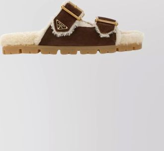 Prada suede slides