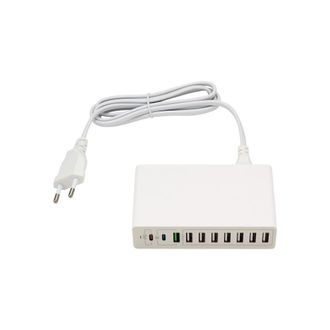 OEM Estaci&oacute;n De Carga Usb De 65 W, Cargador R&aacute;pido De Escritorio Usb De 10 Puertos Para M&uacute;ltiples Dispositivos: Tel&eacute;fono, Tableta, Port&aacute;til, Enchufe Europ