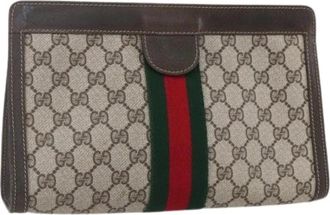 Gucci Pre-owned Clutches, female, Beige, Size: ONE SIZE Pre-owned Plastic Clutch