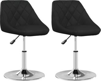 vidaXL Vidaxl - Sillas de comedor 2 unidades cuero sintético negro