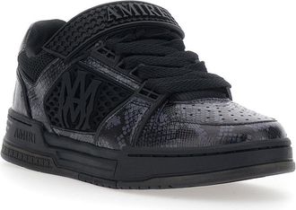 Amiri Mens Sneakers With Leather Details Black Trainers