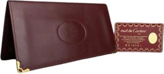 Cartier Pre-owned Clutches, female, Red, Size: ONE SIZE Pre-owned Leather Clutch