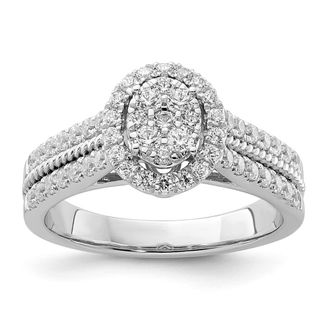 Diamond2Deal 14k White Gold Lab Grown Diamond Wedding Band Ring 3/4Ct Clarity- VS Color- G-H