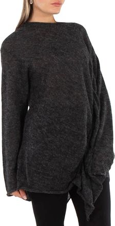 Yohji Yamamoto Asymmetric Gathered Jumper, Brand Size 2 (Medium)