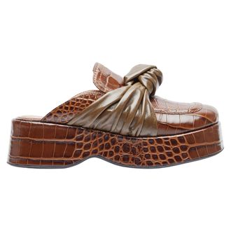 Rejina Pyo Mules, female, Brown, Size: 8 US Knot Platform Mules