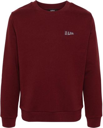 A.P.C. logo-embroidered sweater - men - Cotton - S