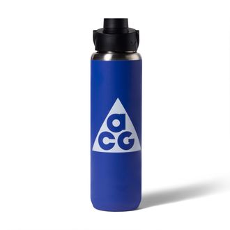 Nike ACG ReCharge Stainless Steel Graphic Chug Bottle (24 oz) in Blue | N1009897-420