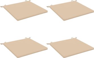 vidaXL Cojines De Asiento De 4 Piezas Soest 4 Uds. 100% Poli&eacute;ster Vidaxl