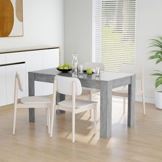 vidaXL Mesa De Comedor Contrachapada Gris Hormig&oacute;n 140x74,5x76 Cm Vidaxl
