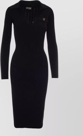 Elisabetta Franchi silk-blend knee-length knitted dress