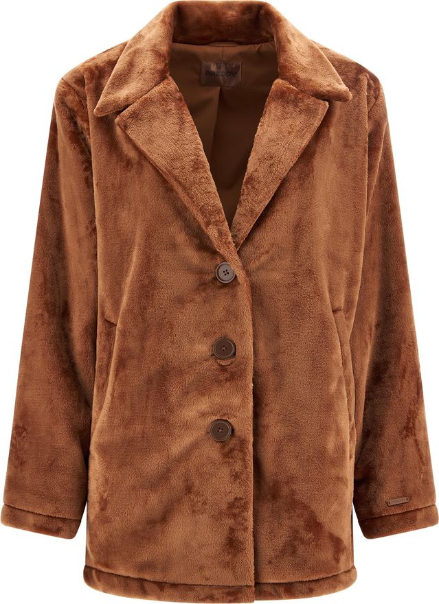 Cappotto teddy coat oversize in pelliccia teddy
