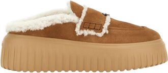 Hogan H-Stripes Sabot Fur With Shearling Lining