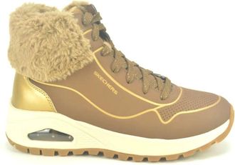 Skechers Bruin Goud Fles Ketting Wol - Dames - Winterlaarzen - Bruin - 39 EU - Wol - Schoenen