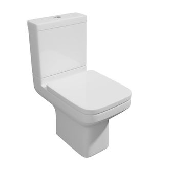 Clifton Premium OPEN BACK Rimless Pan Toilet Set in White