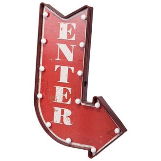 Wanderlust Deco Wanderlust Deco - Placa Luminosa De Pared De Plastico Roja 43x64x10h Cm