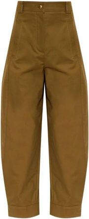 Max Mara Adorni Broek - Dames - Broeken - Bruin - S - Katoen - Broeken