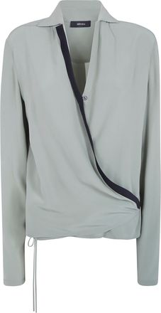 Ibrigu Shirt Asymmetrical Silk Sage