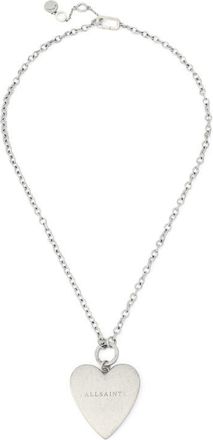 AllSaints Heart Pendant Necklace in Warm Silver at Nordstrom