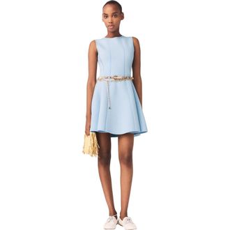Maje Skater dress with jewelled bows in Blue Sky at Nordstrom, Size 34 Eu