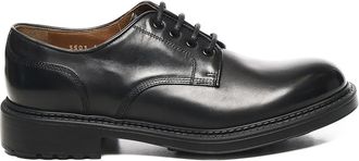 Doucal's Leren Derby veterschoenen - Zwart