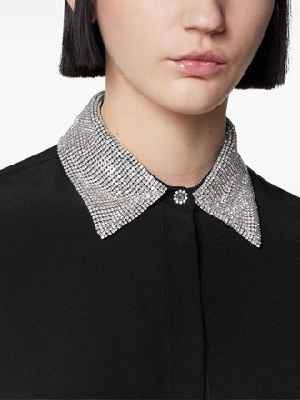 Versace Womens Skirt Black Silk Shirt